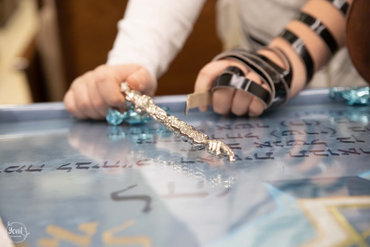 Teen smiling during an outdoor bar mitzvah portrait session