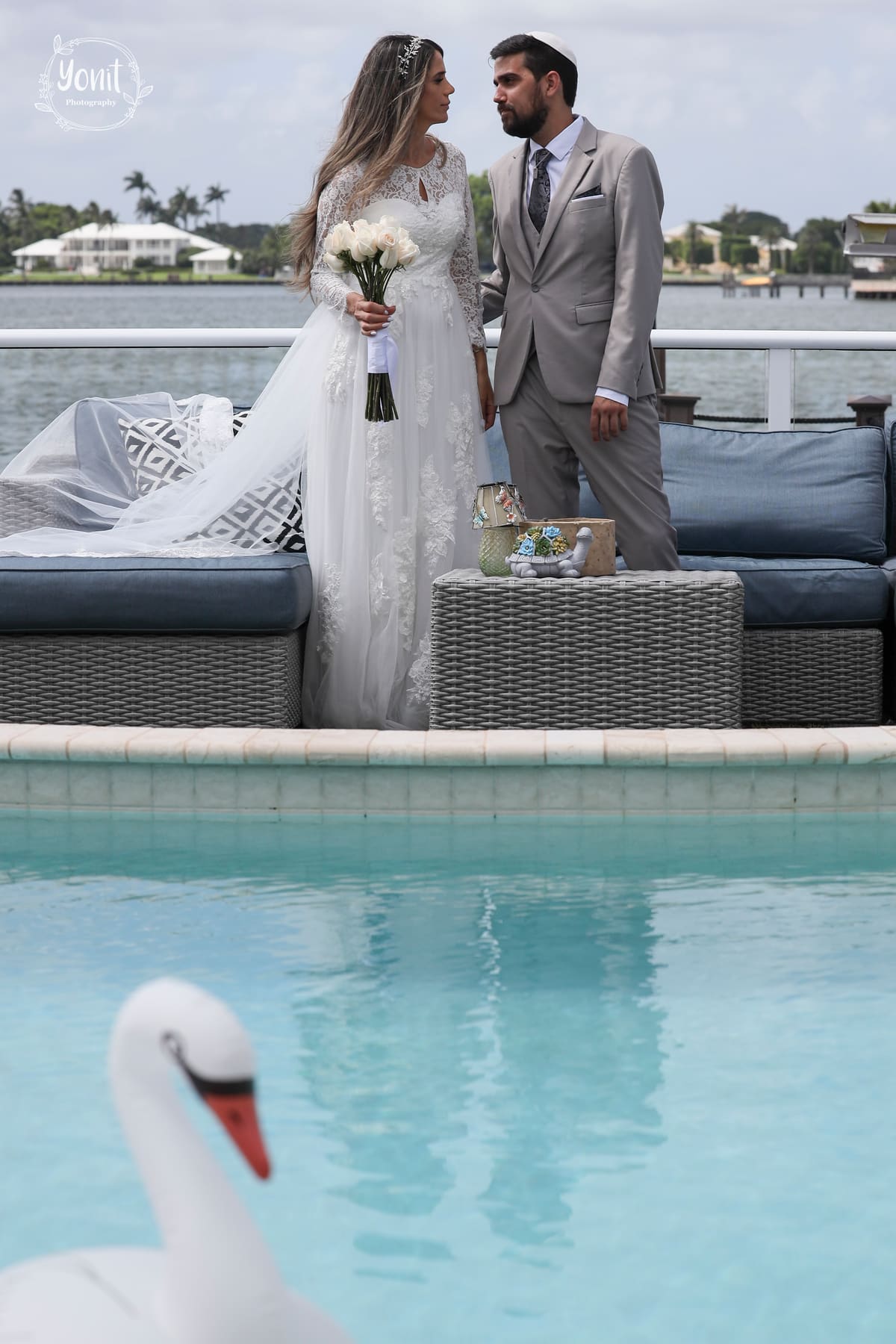 Warmly lit scene from an event reception